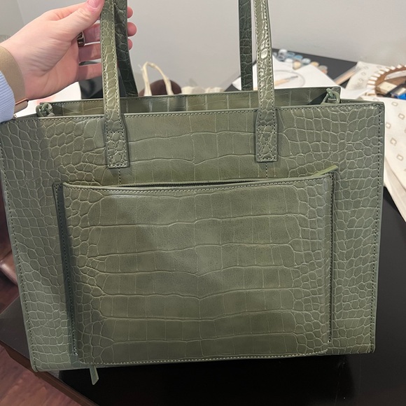 Beis work tote in olive croc - Picture 6 of 10